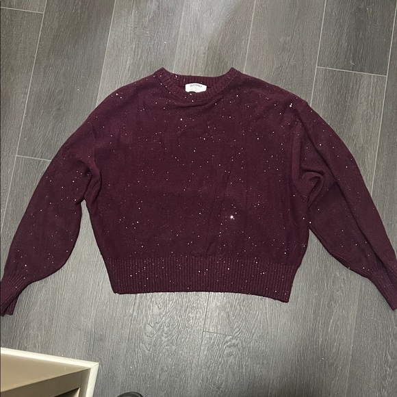 Old Navy Sweaters - Old Navy Burgundy Speckled Crewneck Sweater